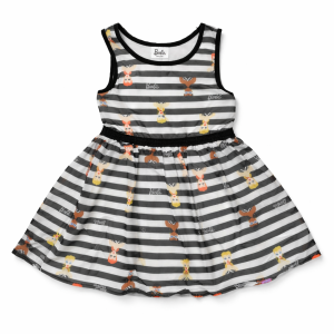 Robe Enfant Décontractée Printemps-Été à Motifs et Rayures