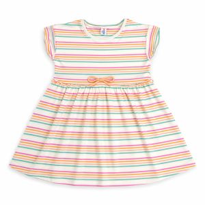 🇮🇹 Robe Enfant Décontractée à Rayures Multicolores pour l'Été