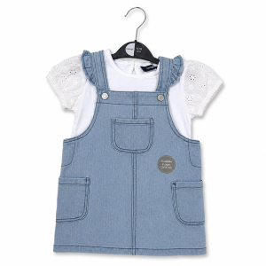 Robe Chemise Fille George en Denim Bleu - Confort & Style