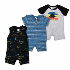 Ensemble de 3 Barboteuses pour Bébés - Styles Variés Printemps/Été