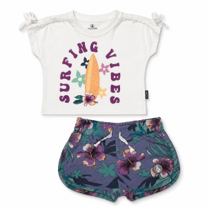 Ensemble 2 Pièces Haut & Short Été Multicolore Décontracté