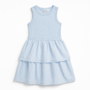 Robe Fille Bleu Ciel Légère et Confortable
