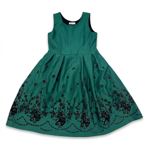 Robe Fille Verte Élégante - Collection Printemps/Été