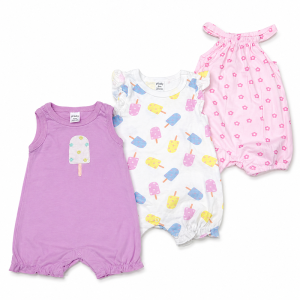 Ensemble de 3 Barboteuses Bébé Été
