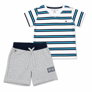 Ensemble 2 Pièces T-shirt et Short Rayé Enfant