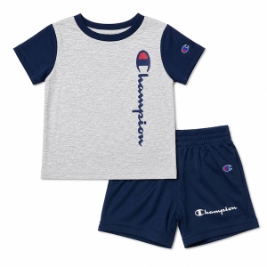 Ensemble T-shirt et Short Décontracté Bébé/Enfant - Été - Gris, 3/6 Mois