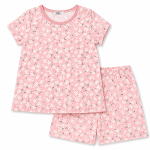 Ensemble Pyjama Enfant 2 Pièces Été – Haut et Short Floral
