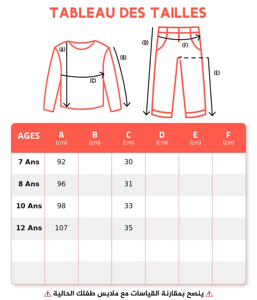 Guide des tailles