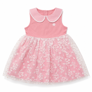 Robe Enfant Rose Florale Printemps-Été