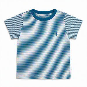 T-shirt Enfant Rayé Blanc et Bleu