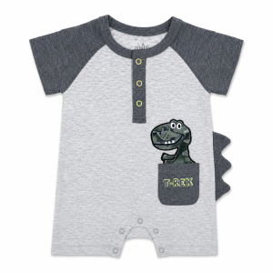 Barboteuse Bébé d'Été Décontractée Motifs Dinosaure et Camouflage