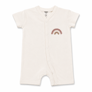 Barboteuse Bébé Motif Multicolore pour l'Été - 6/9 Mois, Beige