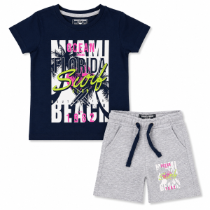 Ensemble T-shirt et Short Enfant - Thème Plage/Surf