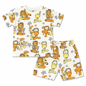 Ensemble Short et T-shirt Garçon Décontracté à Motifs