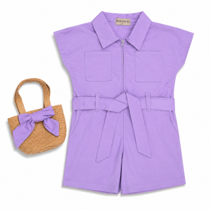 Ensemble Combishort et Sac Violet