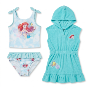 Ensemble 3 Pièces : Maillot et poncho de bain / Plage