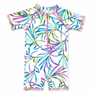 Maillot de bain une pièce à motifs feuilles tropicales