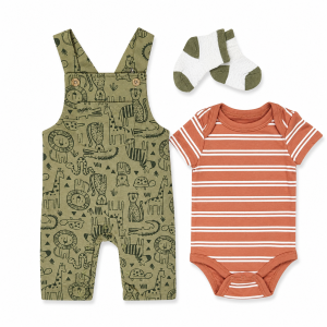 Ensemble bébé avec motifs animaux et rayure 3 pièces