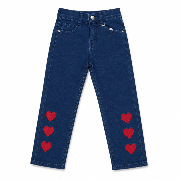 Jean fille coupe large à cœurs brodés ❤️ – Image 5