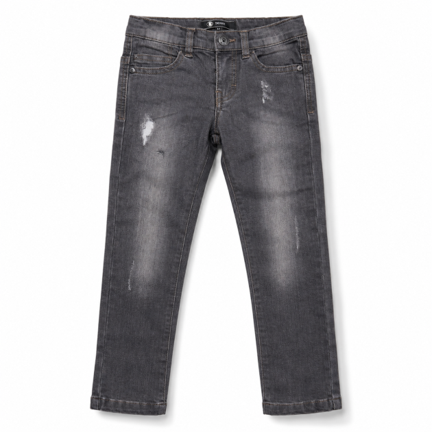 Jean Skinny Casual Délavé Grain de blé pour Garçons – Image 4