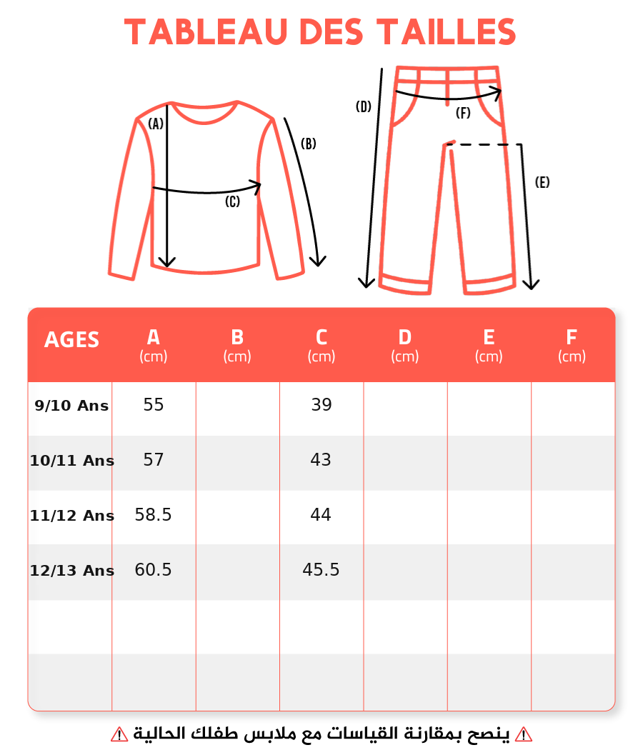 Guide des tailles
