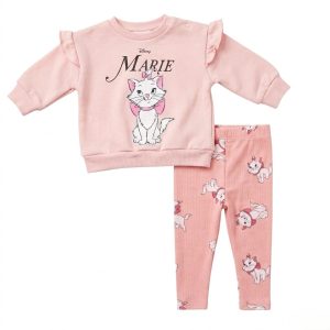 Ensemble 2 pièces bébé fille : Sweat-shirt à manches longues et legging imprimés