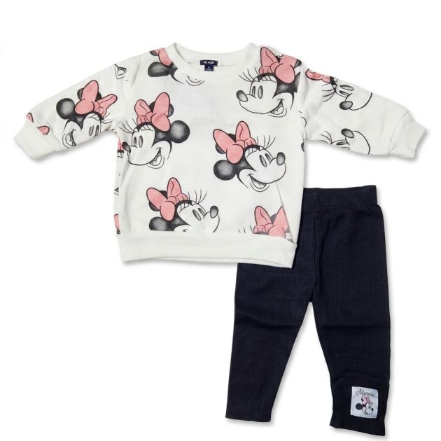 Ensemble Fillette 2 Pièces Sweatshirt et Legging Motif Minnie Mouse