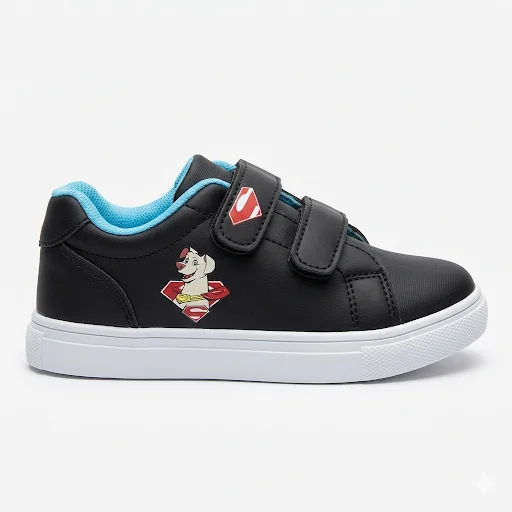 🇩🇪 Baskets Enfant à Scratch Noir – Semelle Blanche Confort Quotidien – Image 2