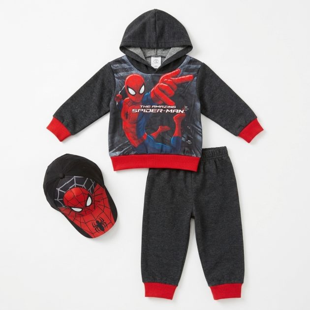 Ensemble Jogging Garçon Kiabi Spider-Man 3 Pièces avec Casquette – Image 3