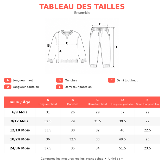 Ensemble Bébé Fille Hello Kitty – Sweat & Pantalon Blanc – Image 2