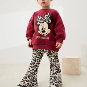 Ensemble Fille Kiabi Minnie – Sweat & Pantalon Léopard