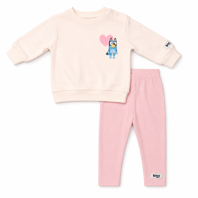 Ensemble bébé fille GEORGE Bluey – Sweat & Legging Rose