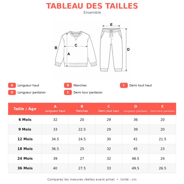 Ensemble bébé fille GEORGE Bluey – Sweat & Legging Rose – Image 2