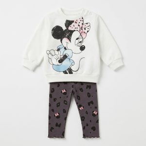 Ensemble bébé fille GEORGE – Sweat Minnie & Legging imprimé