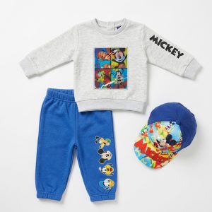 Ensemble Jogging Garçon Mickey & Friends 3 Pièces avec Casquette