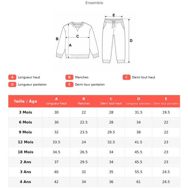 Ensemble jogging prune pour enfant – Image 2