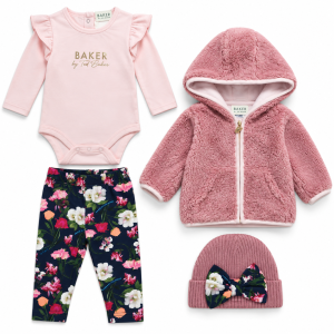 Adorable Ensemble 4 Pièces Bébé Fille