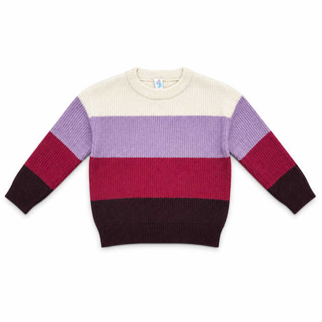 🇮🇹 Pull Fillette TOPOLINO Rayé Multicolore en Maille – Col Rond