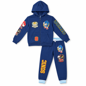 Ensemble Sport Garçon Sonic – Veste à Capuche & Jogging Imprimé