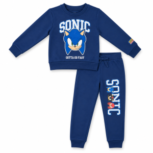 Ensemble Jogging Garçon Sonic – Sweat Col Rond & Pantalon Assorti