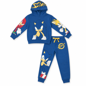 Ensemble Jogging Garçon Sonic – Sweat à Capuche & Pantalon Imprimé