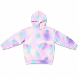 Sweat à Capuche Fille Tie-Dye Pastel – Rose, Bleu & Violet