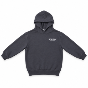 Sweat à Capuche Garçon Athletic – Gris Anthracite