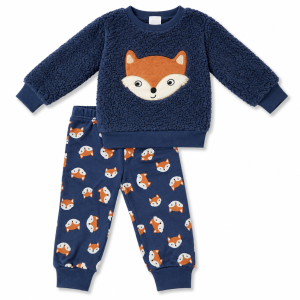 Ensemble Bébé Renard Douillet 2 Pièces – Bleu Marine