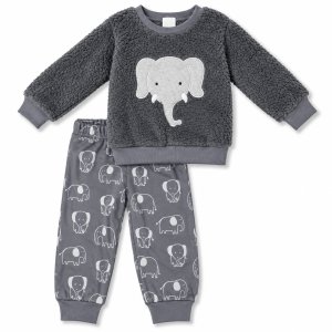 Ensemble Bébé Éléphant Douillet 2 Pièces – Gris