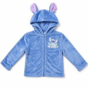 Veste Polaire fille Bleue à Capuche – Stitch 💙