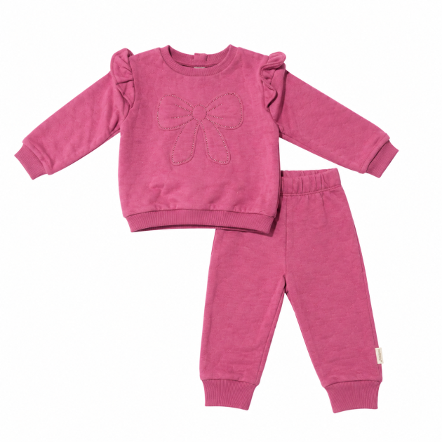Ensemble Sweatshirt et Pantalon Rose Fuchsia Fille