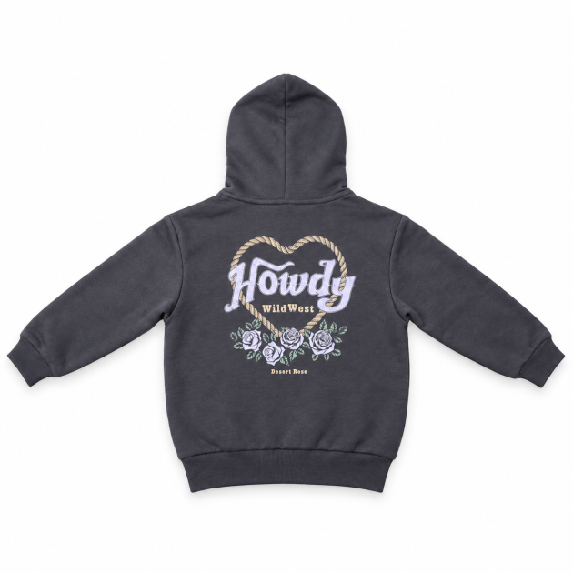 Sweat à Capuche Fille Howdy – Gris Anthracite – Image 3