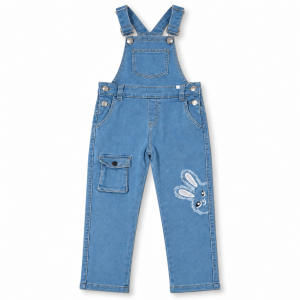 Salopette OVS en Jean Ludique à Motif Lapin brodé - Bleu jeans, 8 Ans